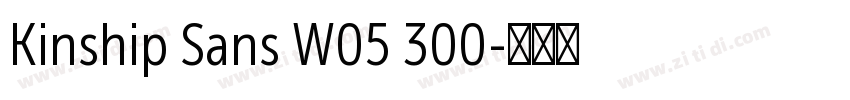 Kinship Sans W05 300字体转换 Kinship Sans W05 300字体转换